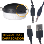 Fone de Ouvido Headset Infantil Bluetooth Sem Fio Dobrável