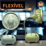 Mini Ventilador Portátil Recarregável De Gatinho Flexível USB