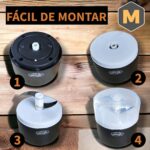 Mini Processador de Alimentos Elétrico Portátil Recarregável USB Sem Fio 2 Lâminas 100ml