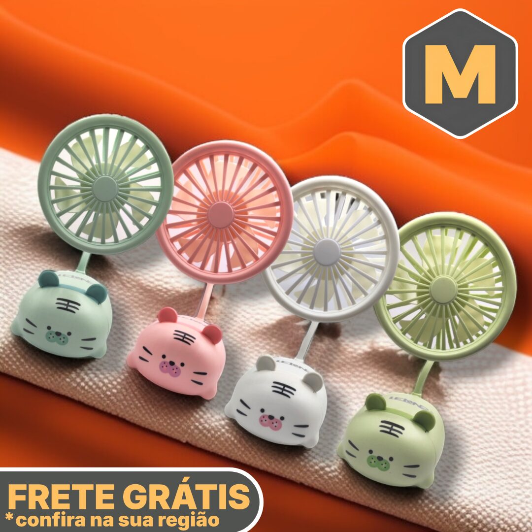 VentiPop Cat™ Ventilador USB Flexível Design Gatinho