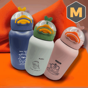 Ducky™ Garrafa Térmica Infantil 480ml Canudo Inox