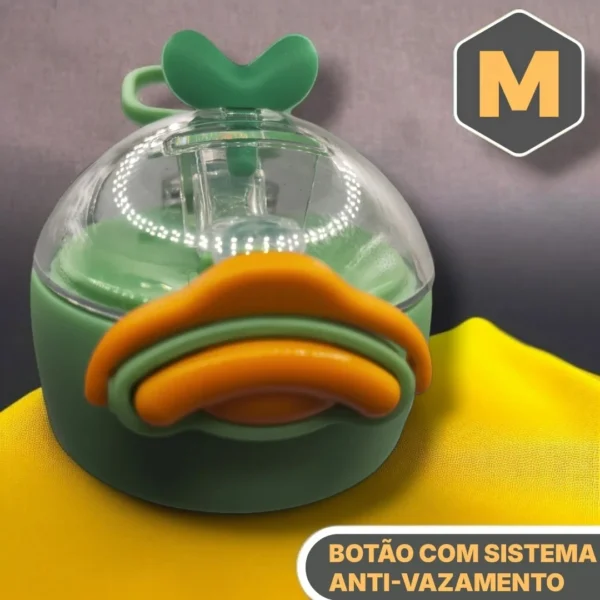 Ducky™ Garrafa Térmica Infantil 480ml Canudo Inox