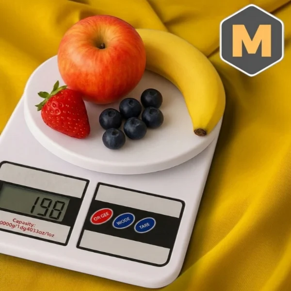 Quanty™ Balança Digital Cozinha Portátil 10 kg com Função Tara e Display Iluminado