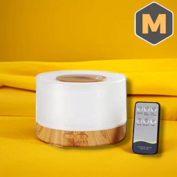 Lumi™ Umidificador Ultrassônico 500ml com Aromaterapia e LED 7 Cores – Difusor Elétrico Bivolt