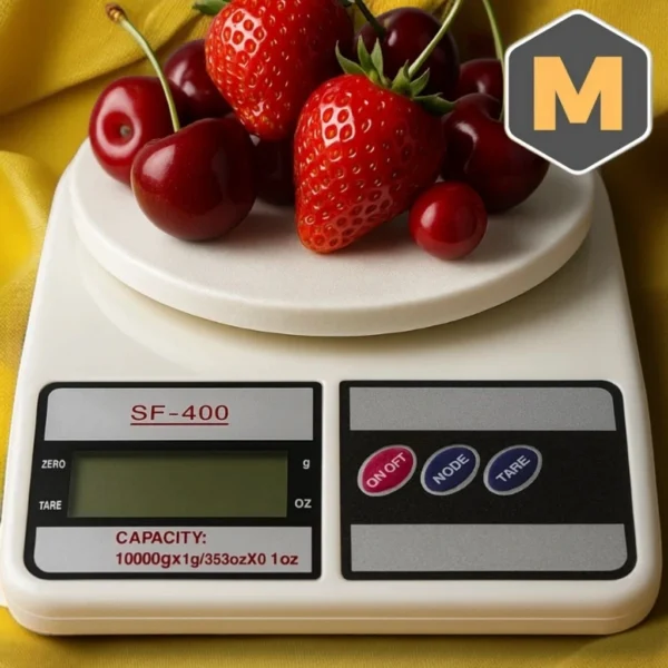 Quanty™ Balança Digital Cozinha Portátil 10 kg com Função Tara e Display Iluminado